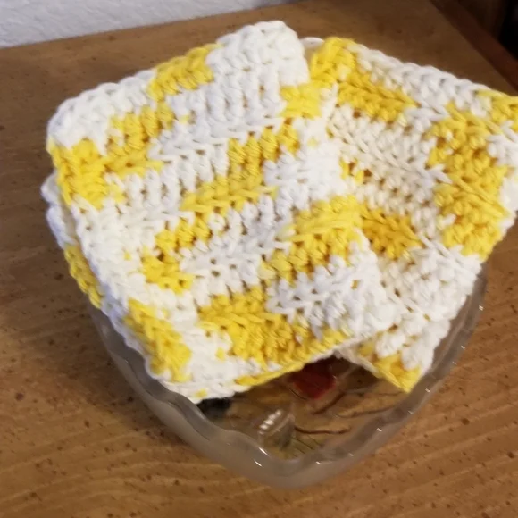 💞2/$20 HAND CRAFTED Crocheted All Purpse 100% Cottn Reusble Bath or Dish Cloths - Picture 6 of 8